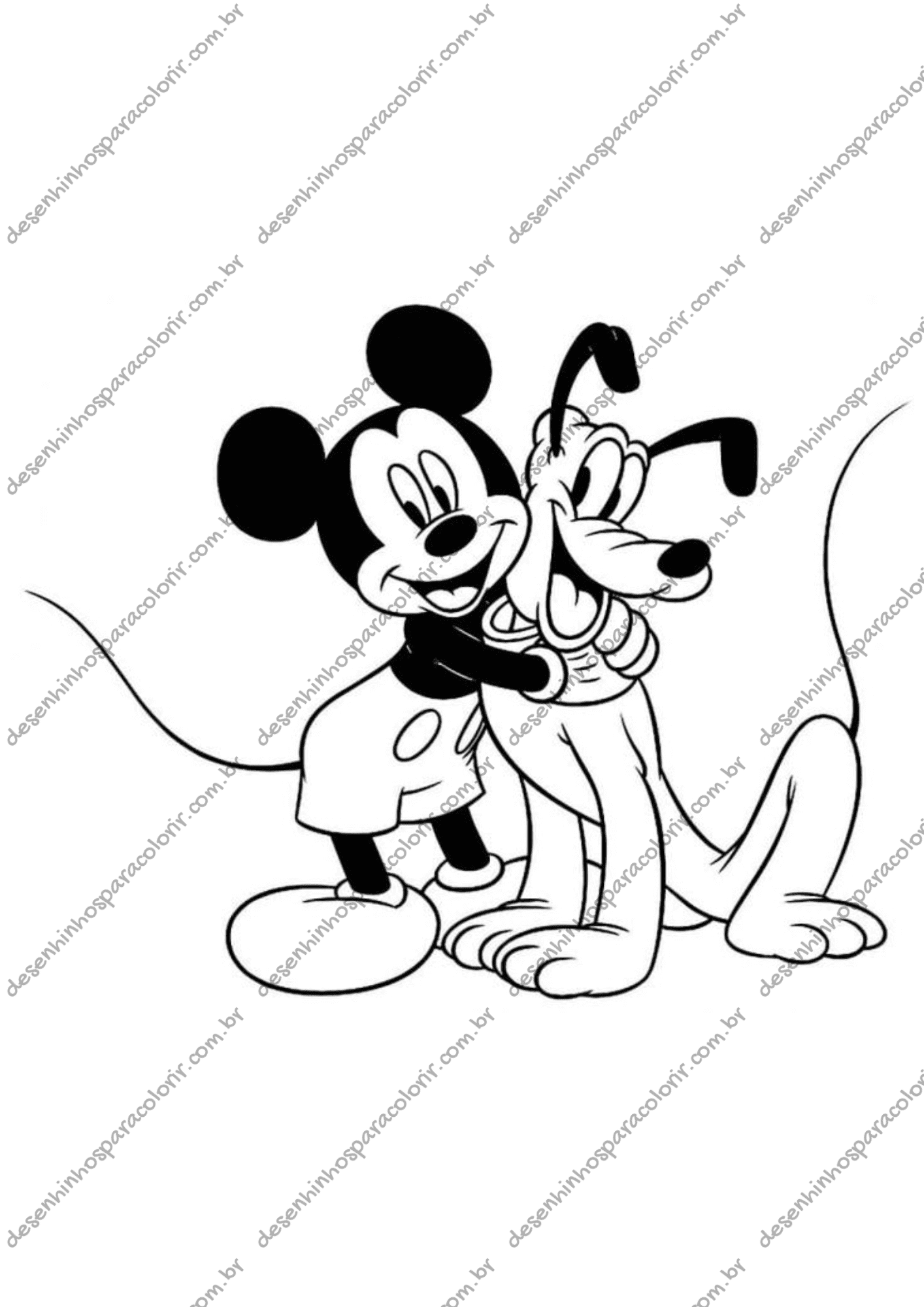 mickey e minnie para colorir