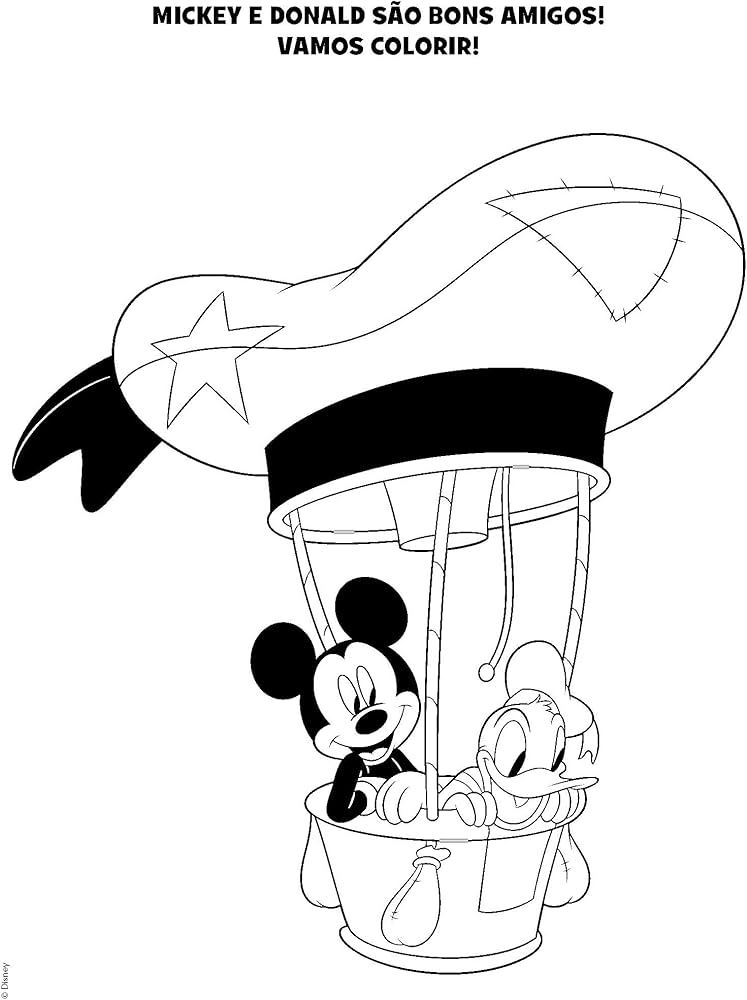 mickey mouse safari para colorir