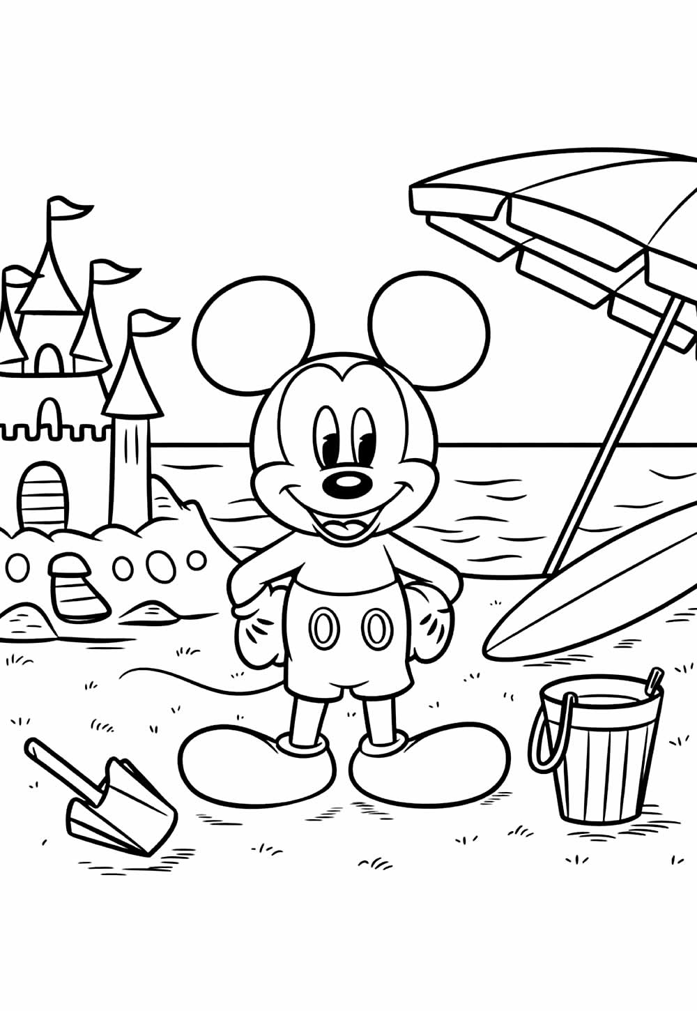 mickey mouse para pintar online