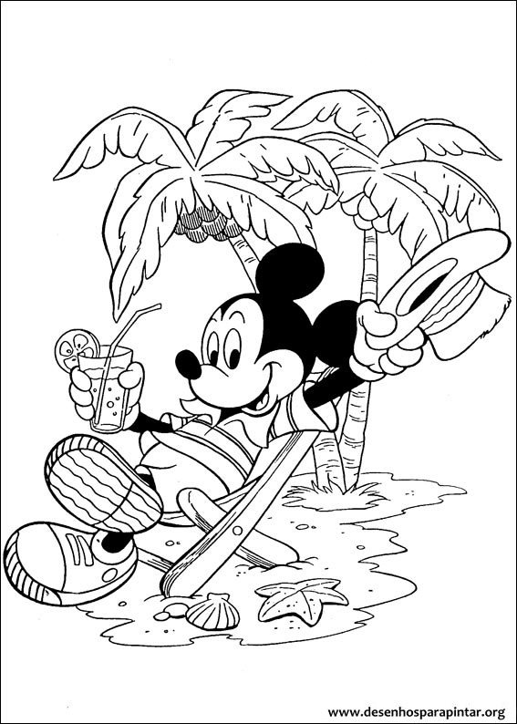 desenho do mickey e minnie para colorir