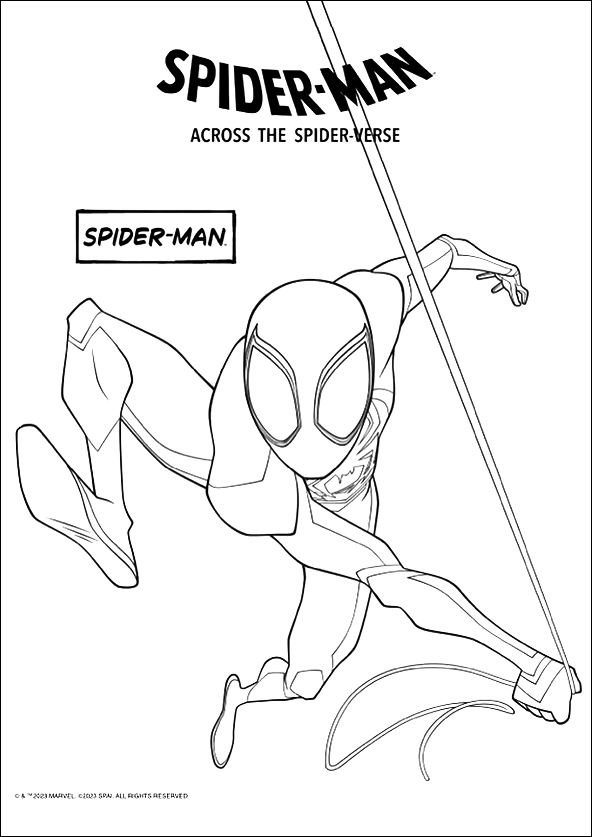 miles morales e gwen stacy para colorir