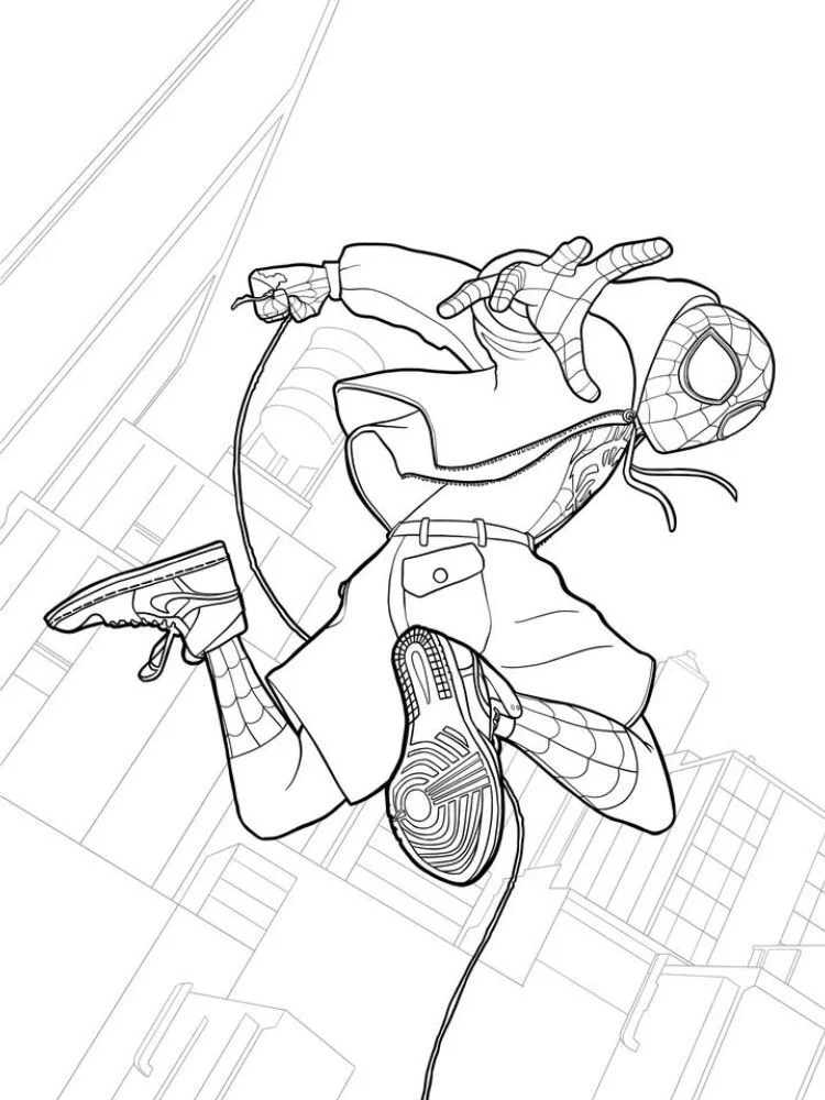 miles morales traje para colorir