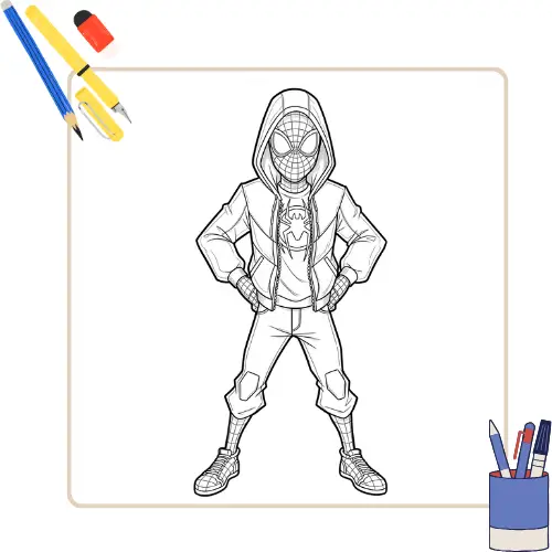 desenho do miles morales jovem