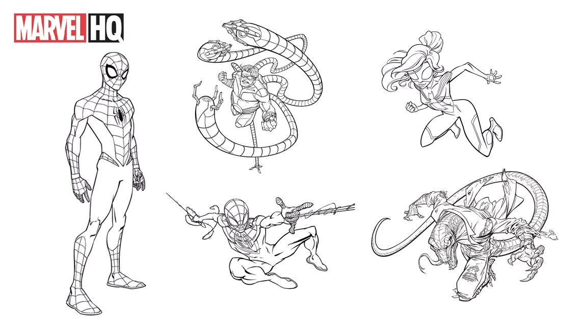 homem aranha no aranhaverso desenho para pintar