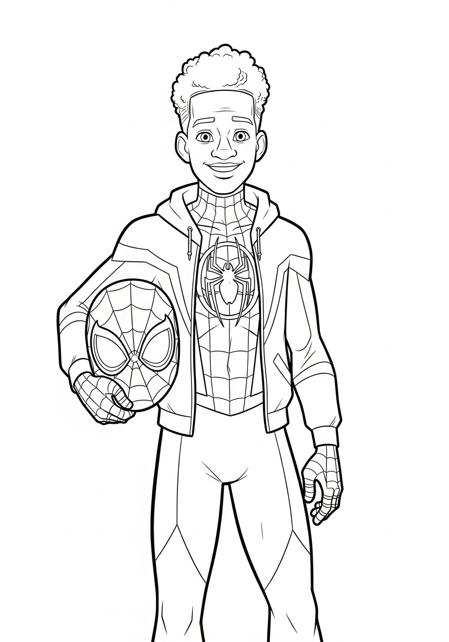 miles morales e gwen stacy para colorir