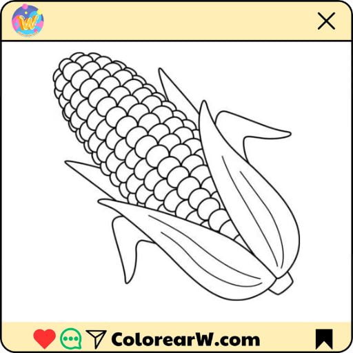desenho de milho para pintar