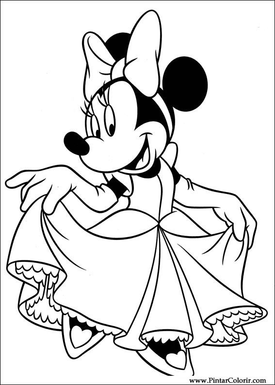 Moldes da Minnie para colorir