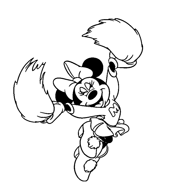 Minnie princesa para colorir