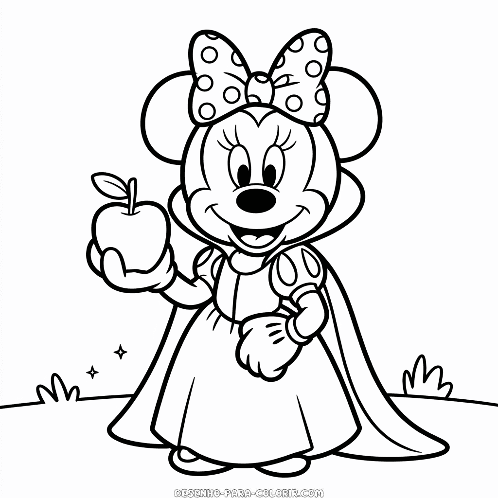 Minnie bailarina para colorir