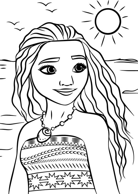 desenhos da moana para imprimir e pintar
