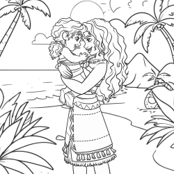 moana bebe para colorir