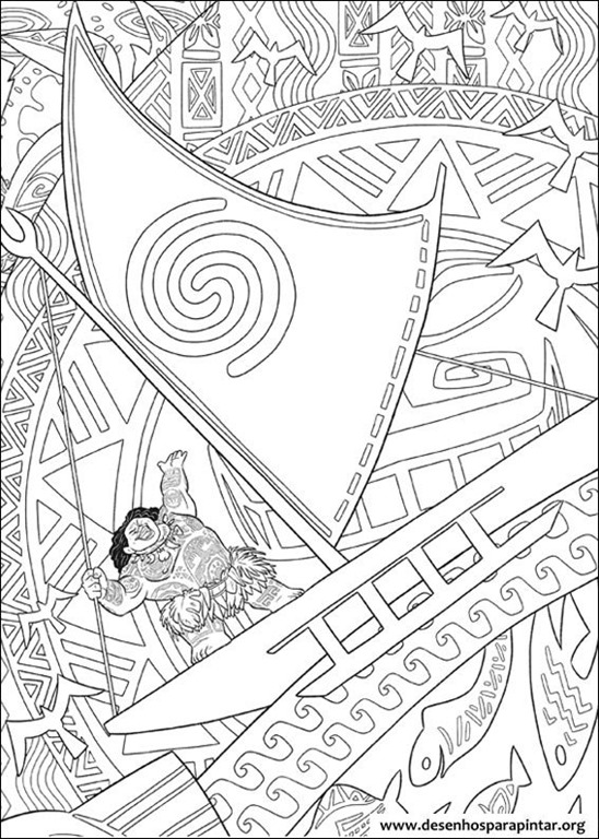 moana bebe para colorir