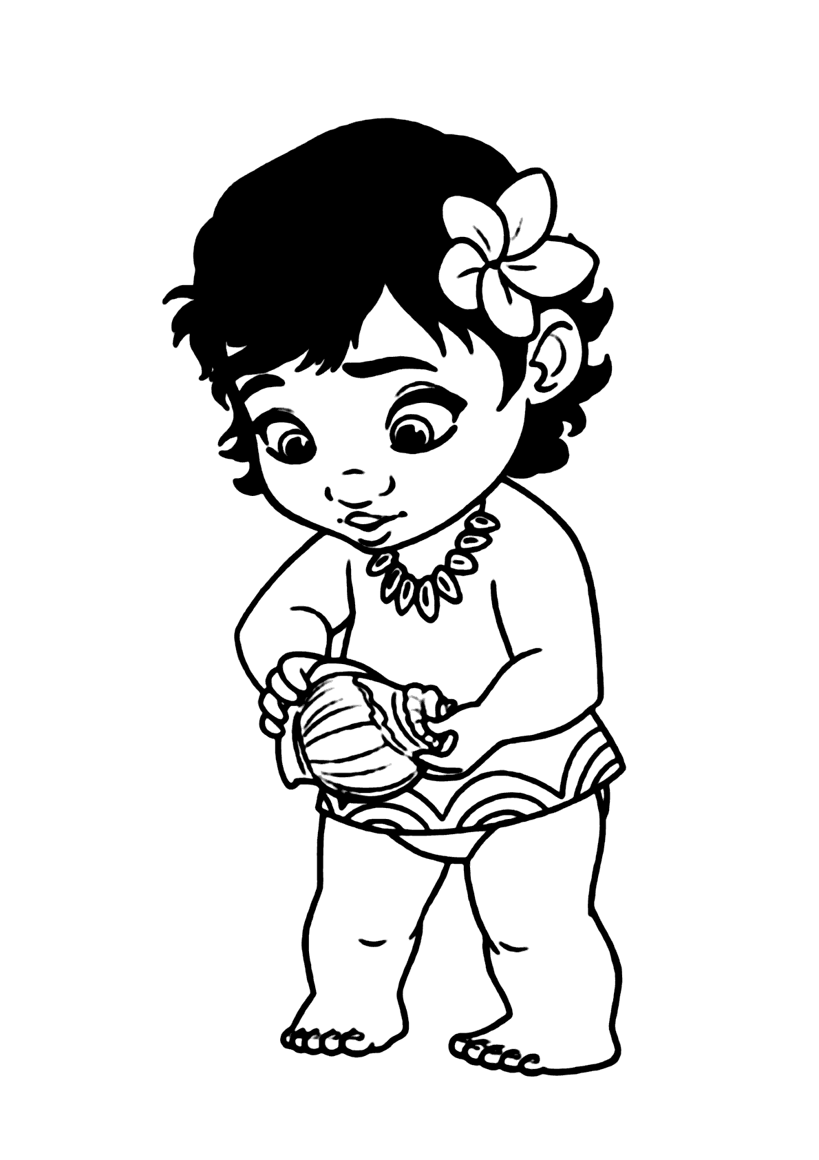 atividade infantil moana colorir