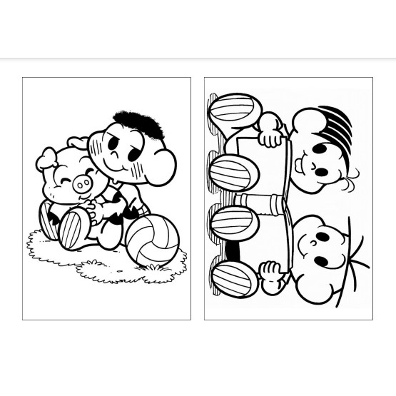 Mônica e Sansão para colorir