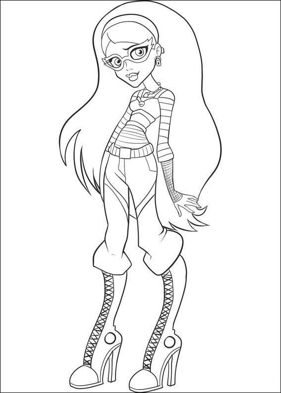 desenhos da clawdeen wolf para colorir
