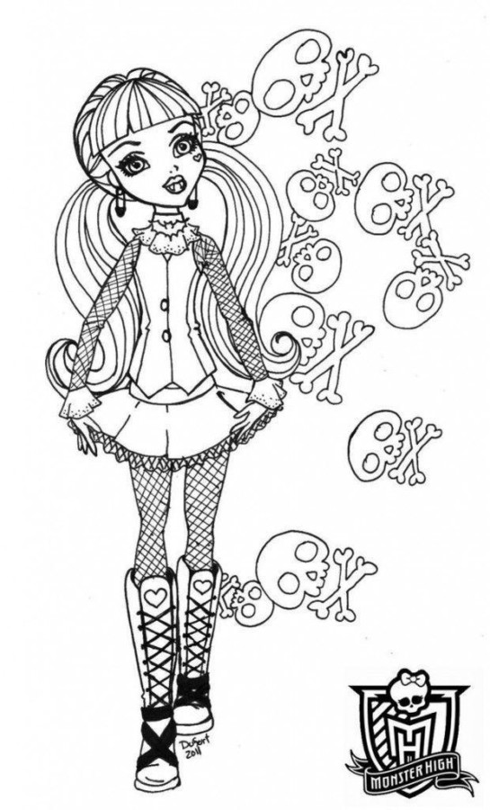 desenhos da draculaura para colorir
