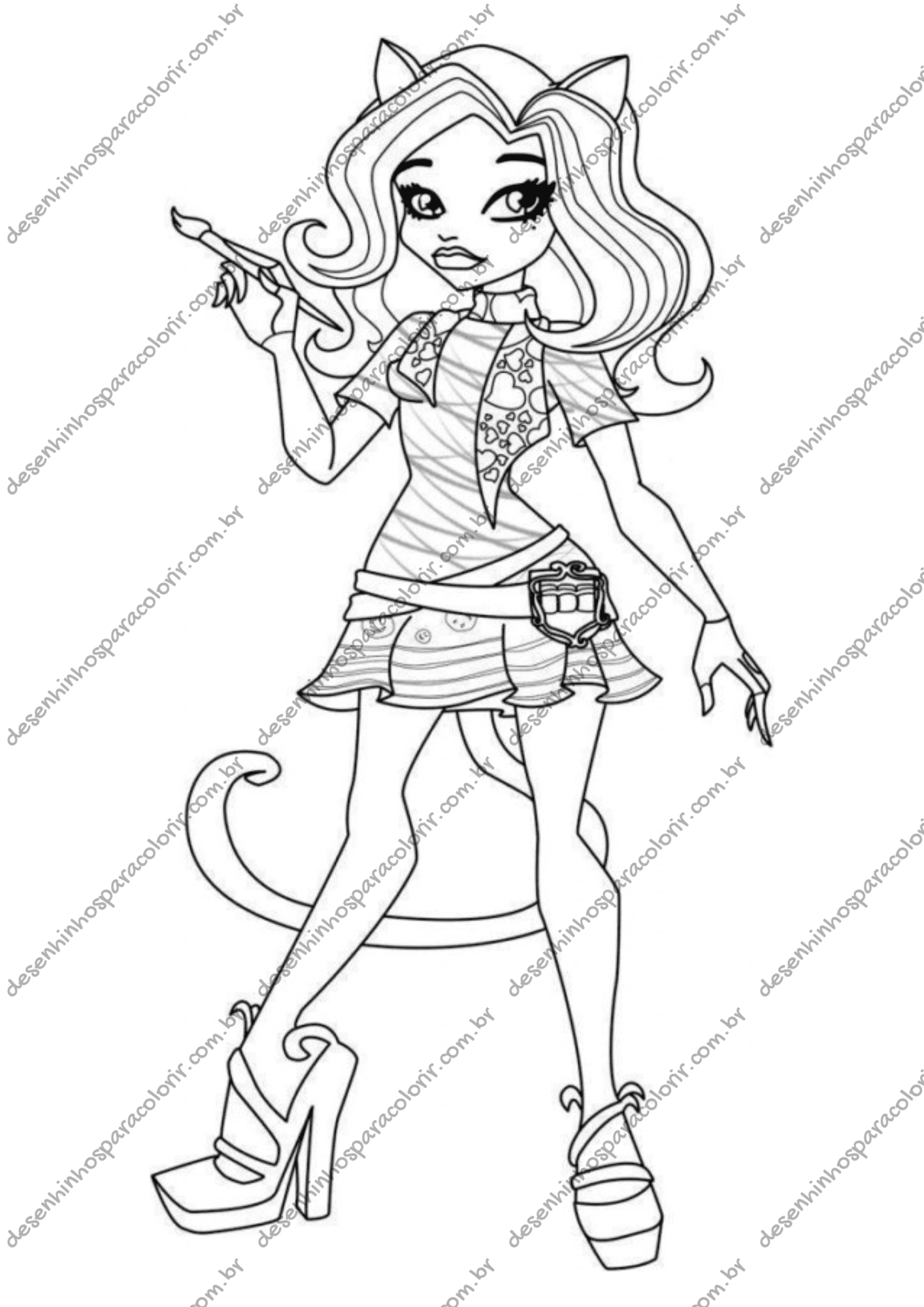 livro de colorir monster high