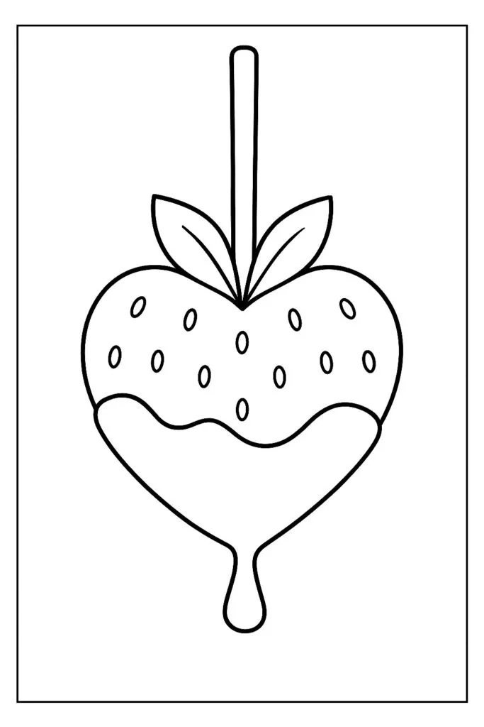 desenho de morango realista para colorir