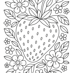 morango para colorir infantil