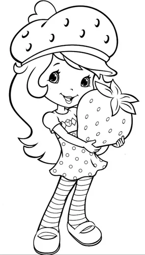 desenho de morango para imprimir e pintar