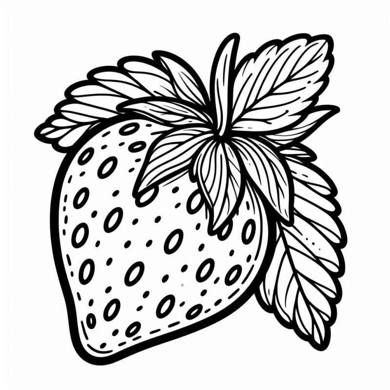 moldes de morango para colorir