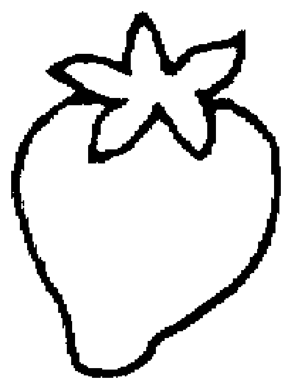 desenho de morango simples para colorir
