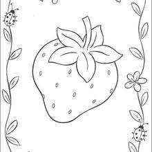 morango kawaii para pintar