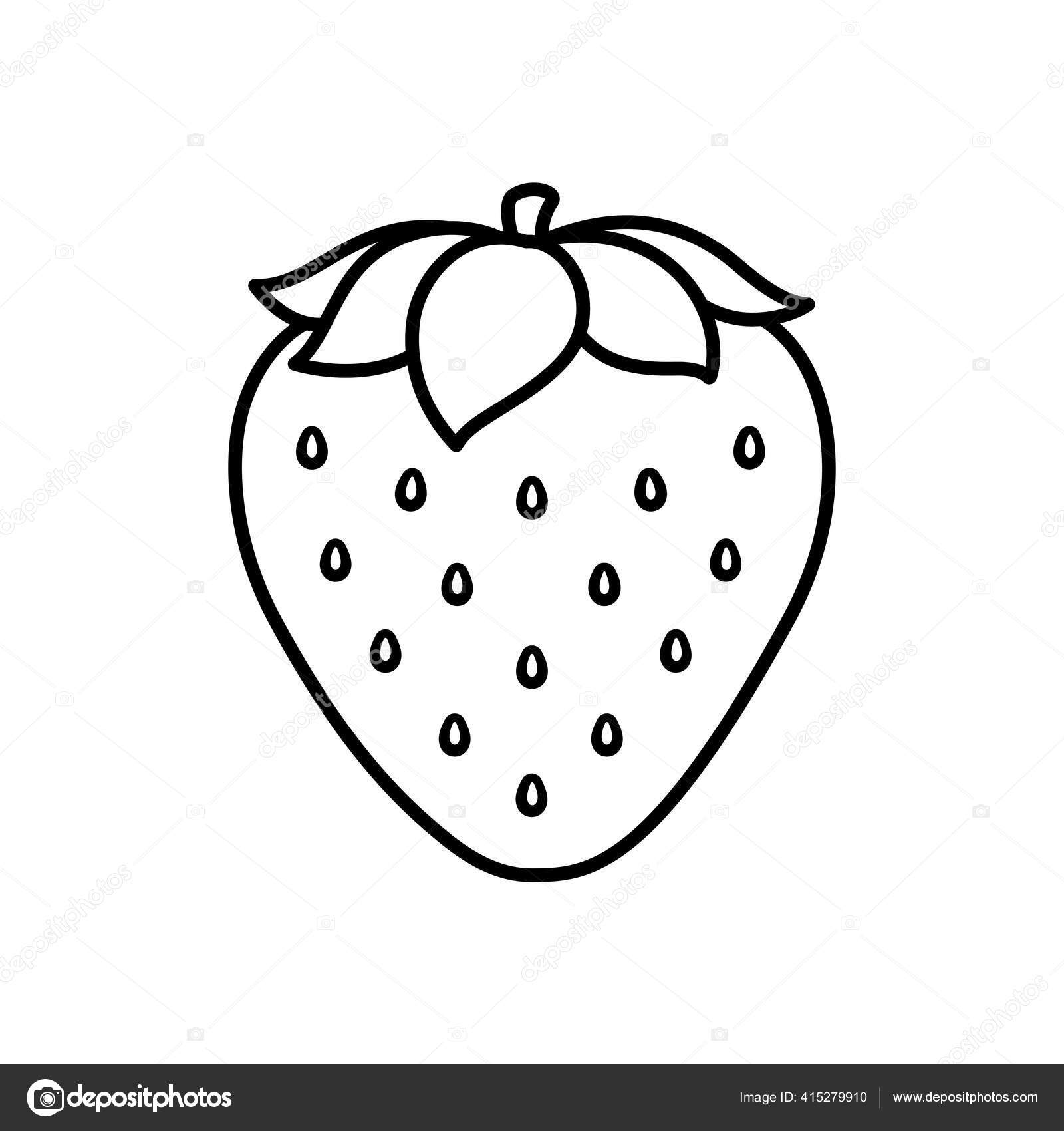 morango para colorir infantil