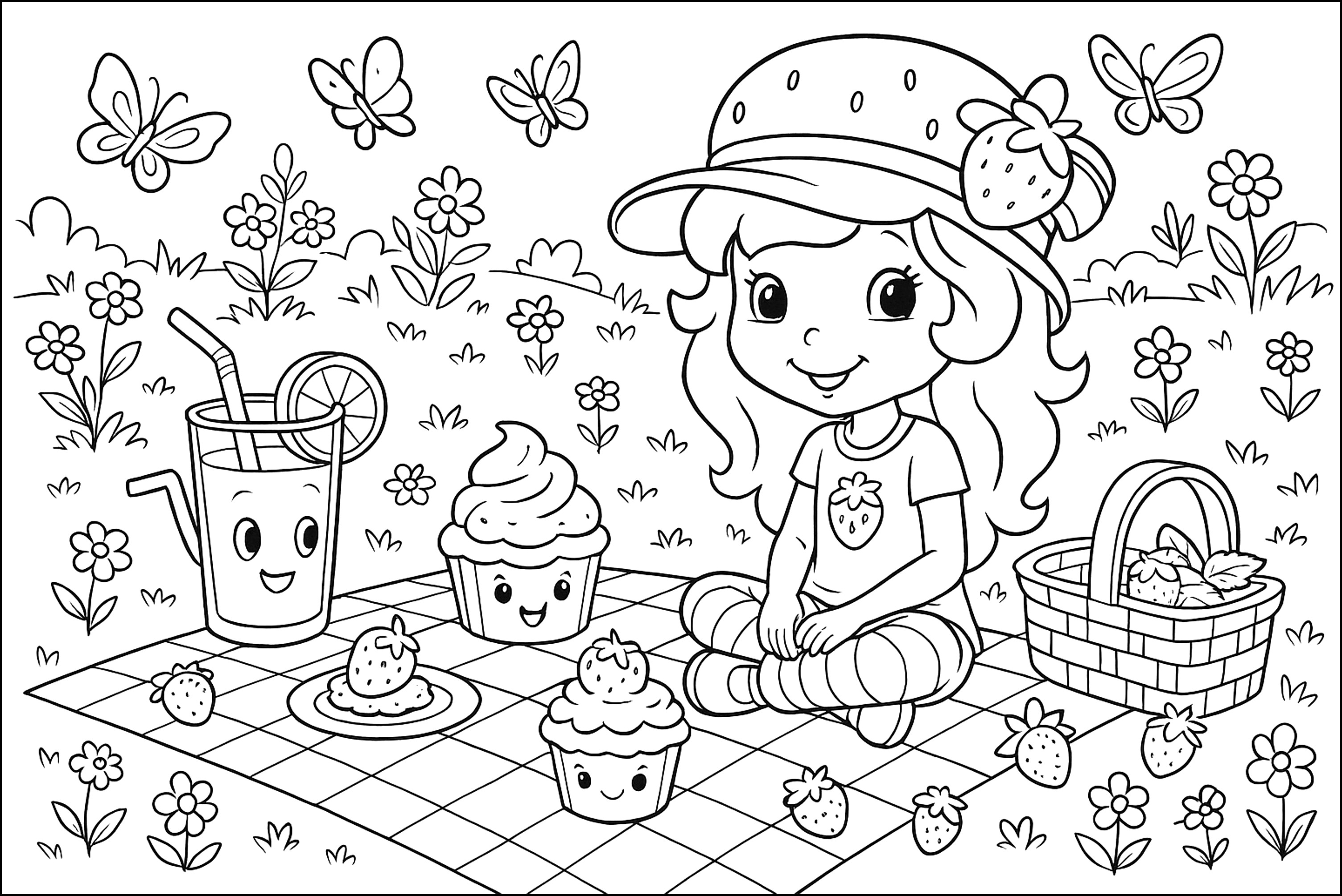 moranguinho para colorir grátis