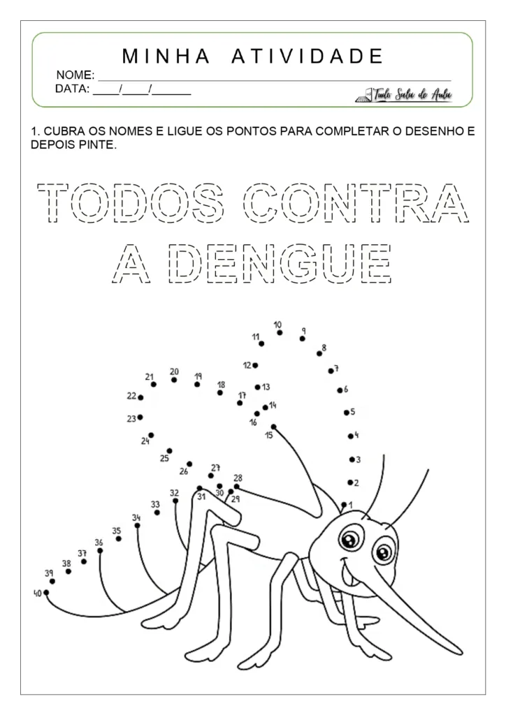 folha de atividades dengue