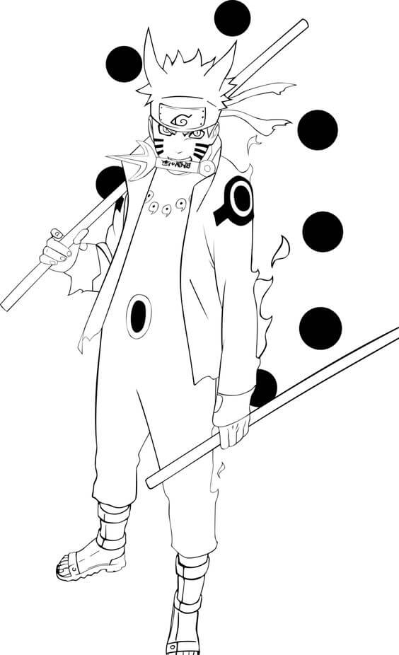 sasuke para colorir