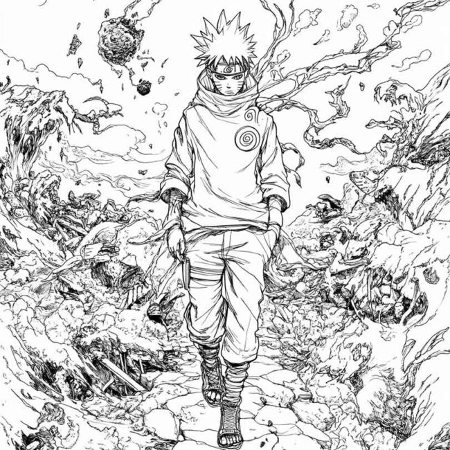 naruto chibis para colorir