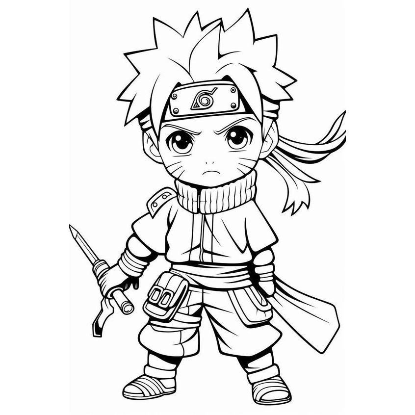 naruto modo sennin para colorir