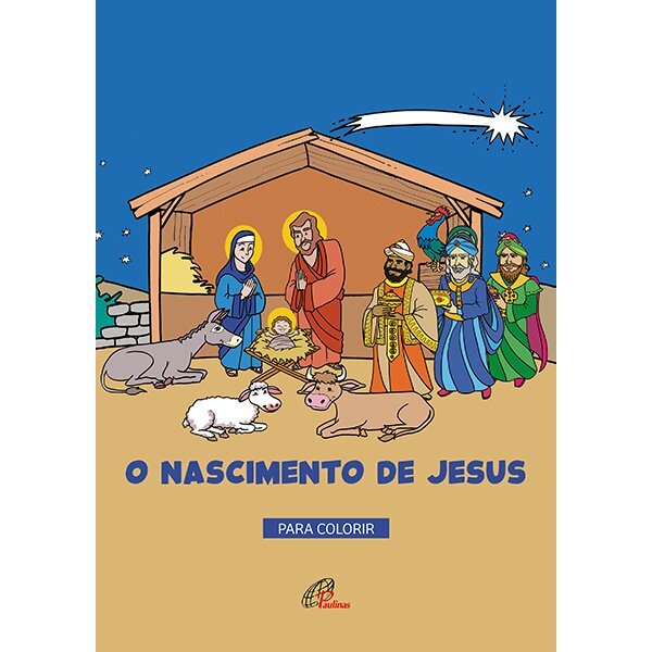 desenho nascimento de jesus simples para colorir