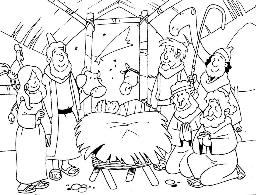 desenho sagrada família para colorir