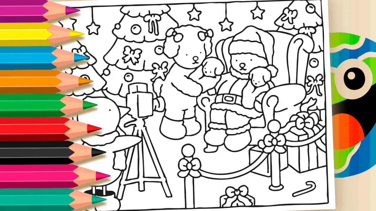 papel de presente de natal para colorir