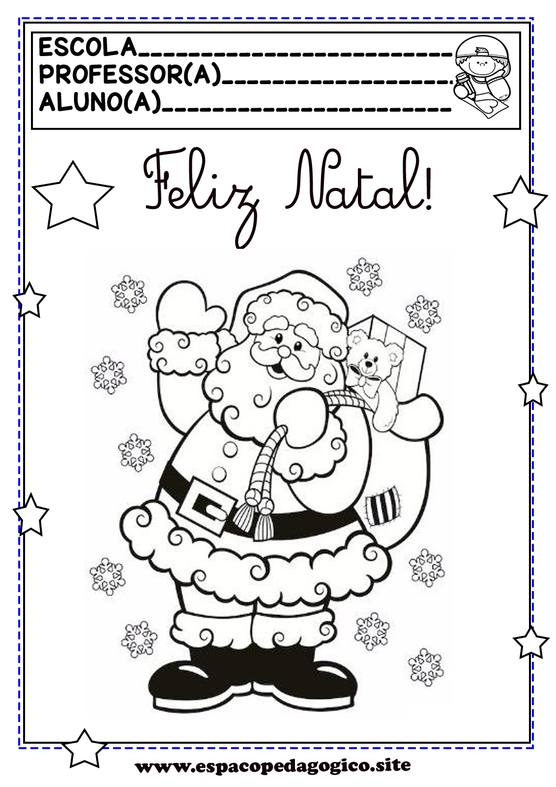 desenhos de natal para colorir com lápis de cor