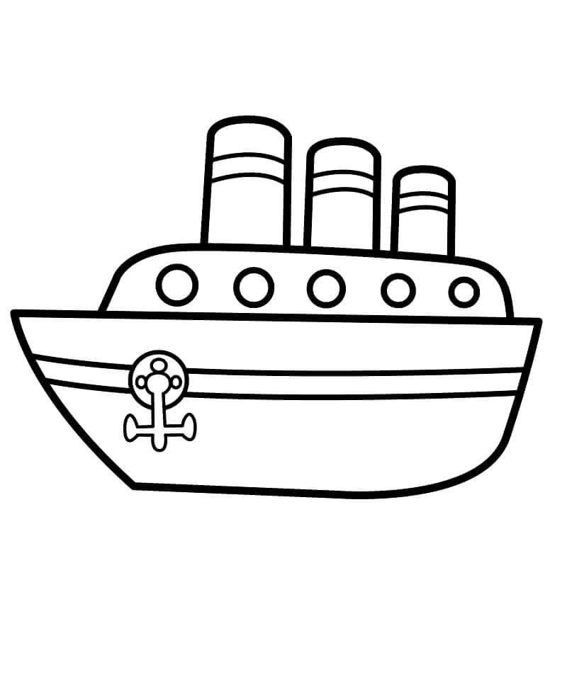 navio desenho para colorir infantil