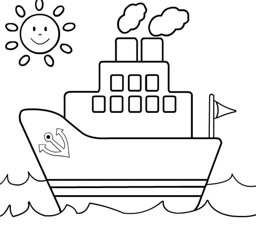 pintar navio em aquarela