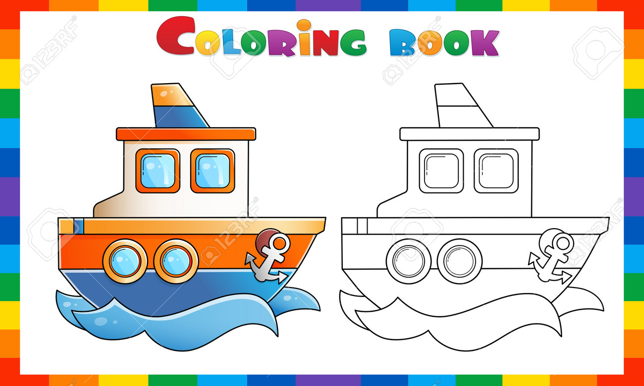 navio de guerra para colorir