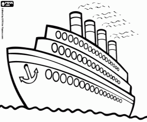 desenho de navio a vela para colorir