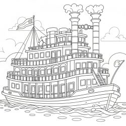 navio de guerra para colorir