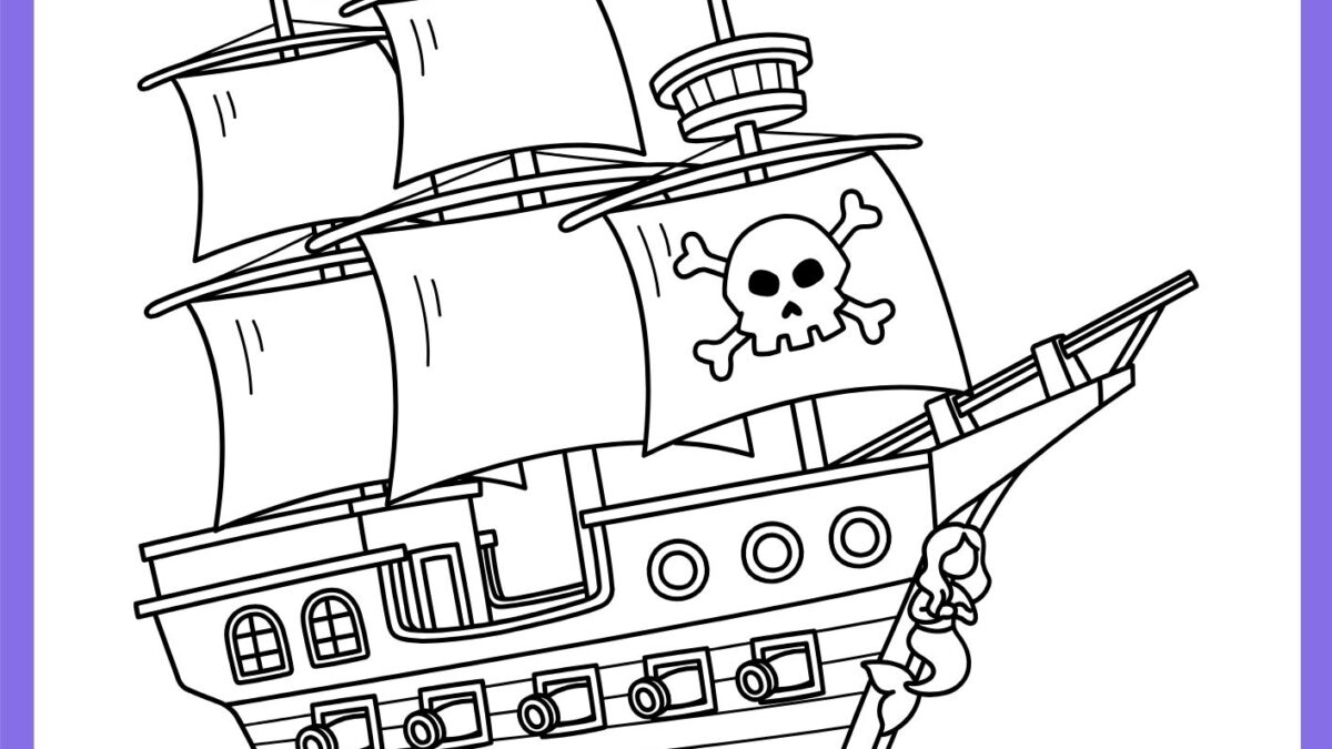 desenho de navio de brinquedo para colorir