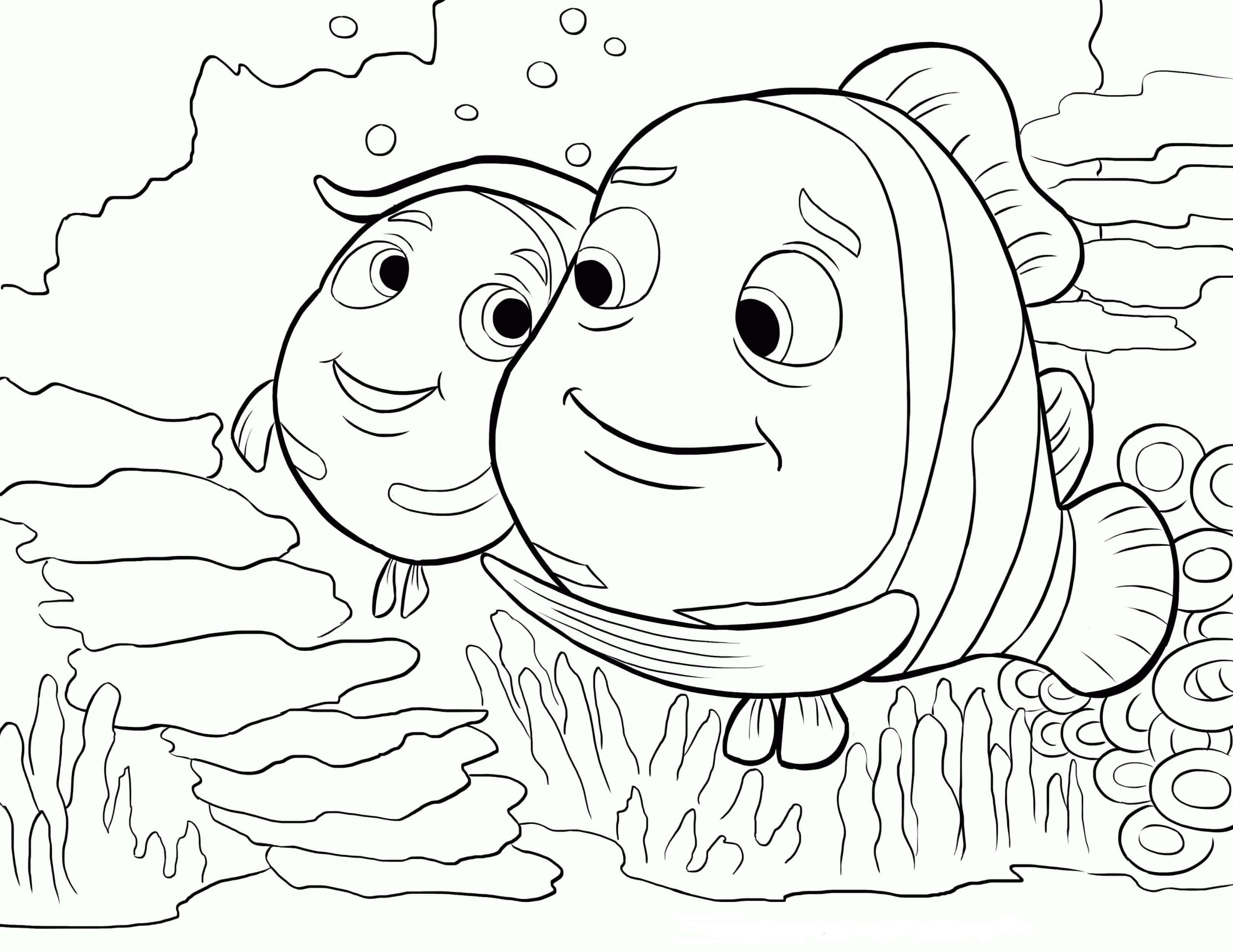 peixe palhaço para colorir