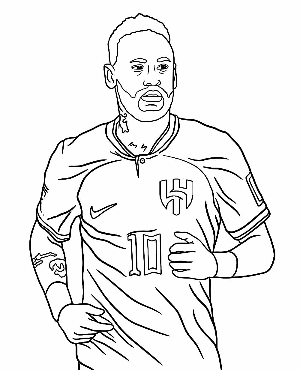 neymar coloring pages free