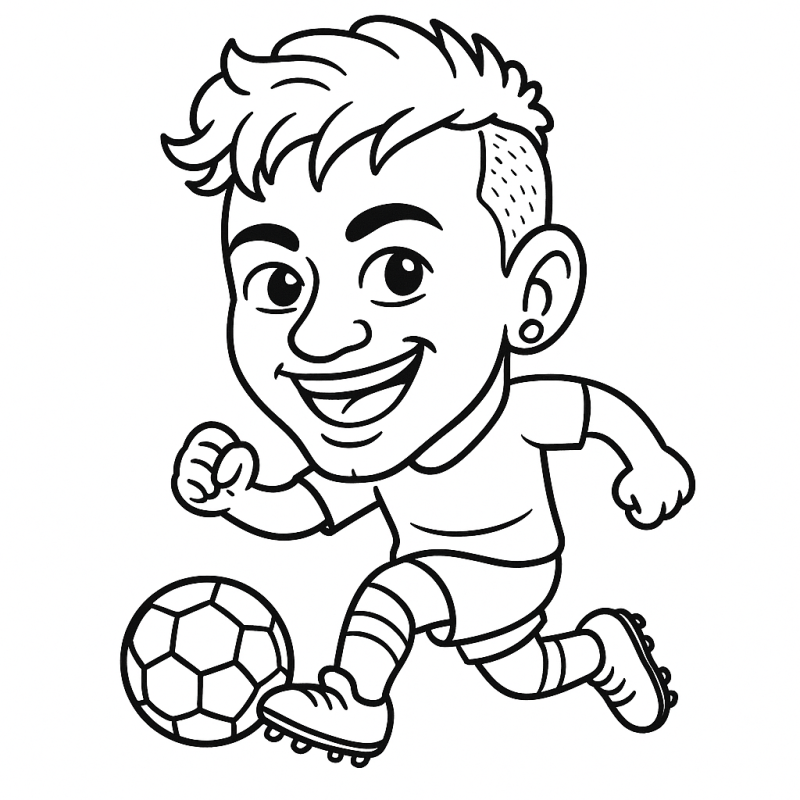neymar seleção brasileira colorir