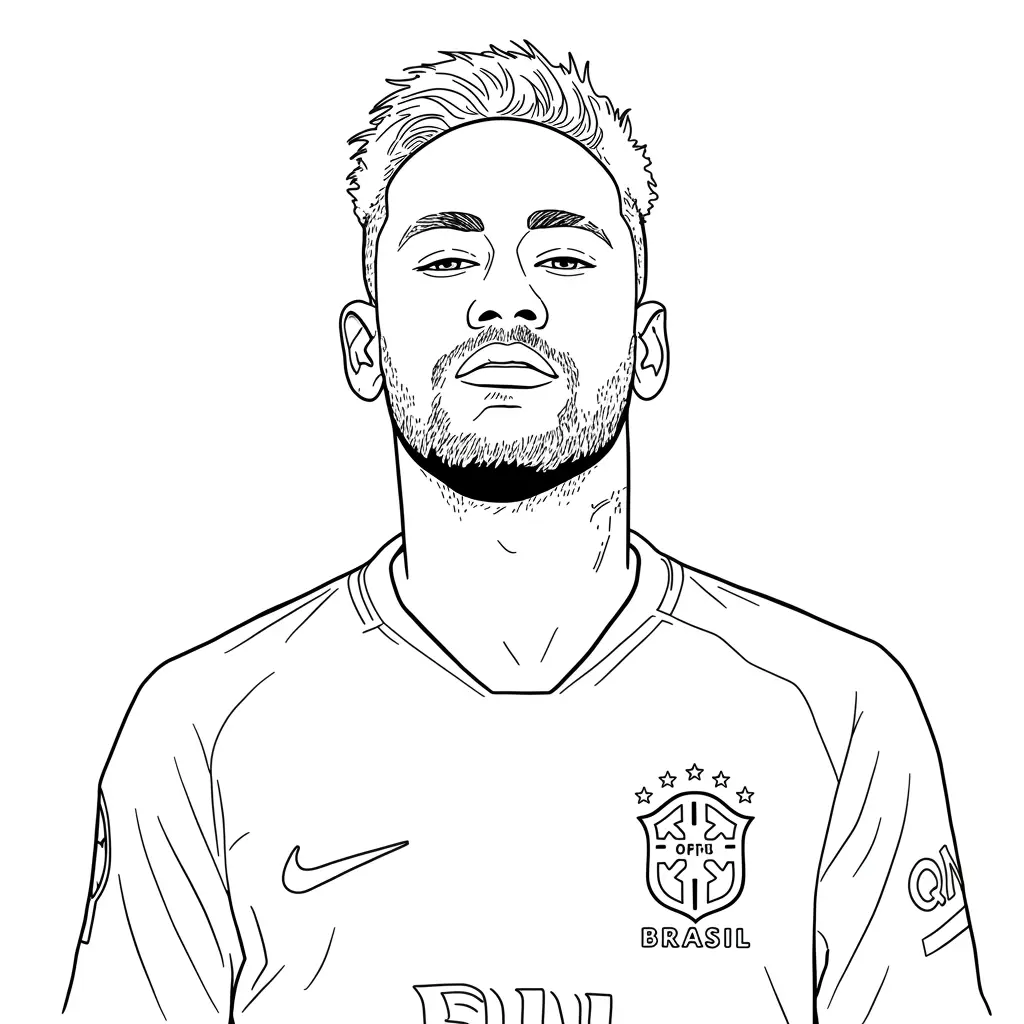 neymar santos colorir