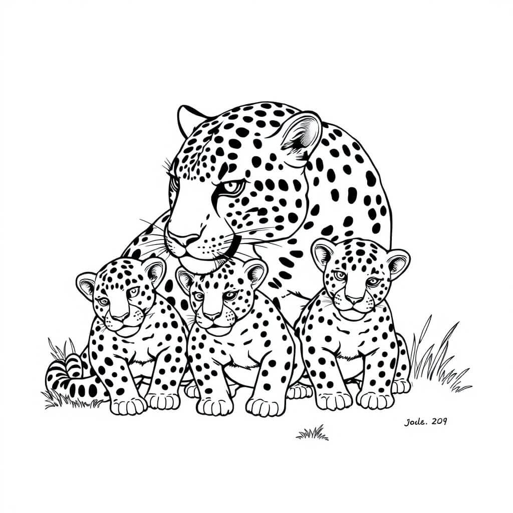 desenho onça pintada preta para colorir