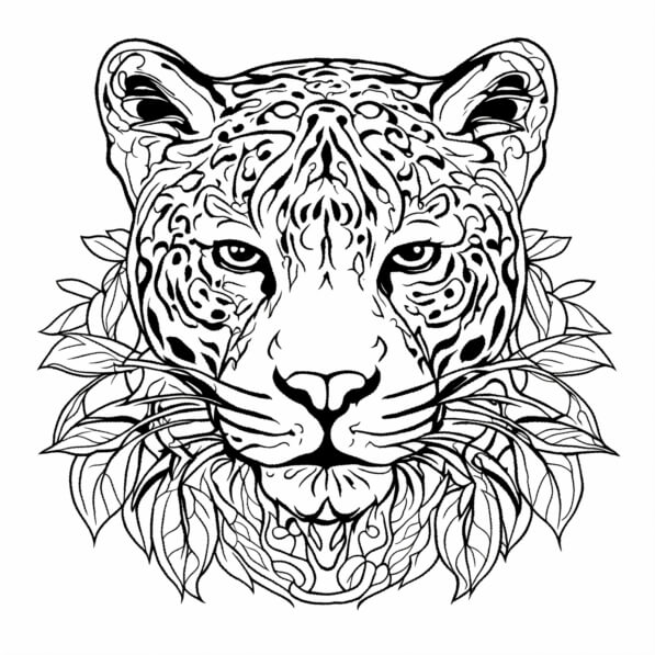 desenho de onça pintada para crianças