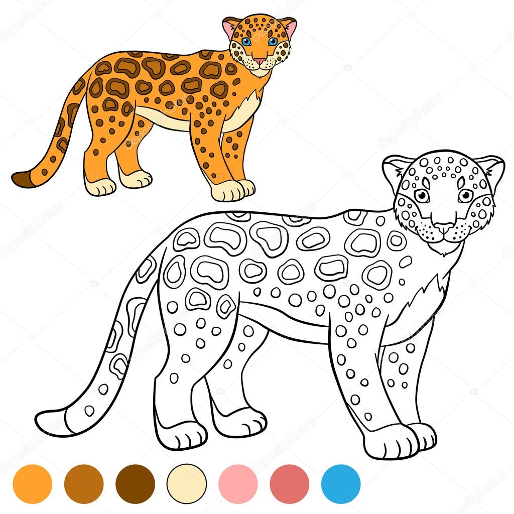 desenho de onça pintada para atividade escolar